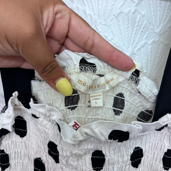 Monteau Black and White Polka Dot Midi Dress - Picture 4 of 9